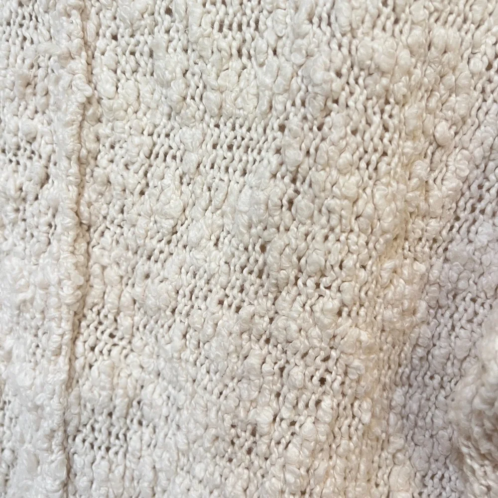 Free‎ People Songbird Chunky Popcorn Boucle Loose Knit Sweater Sz medium boho